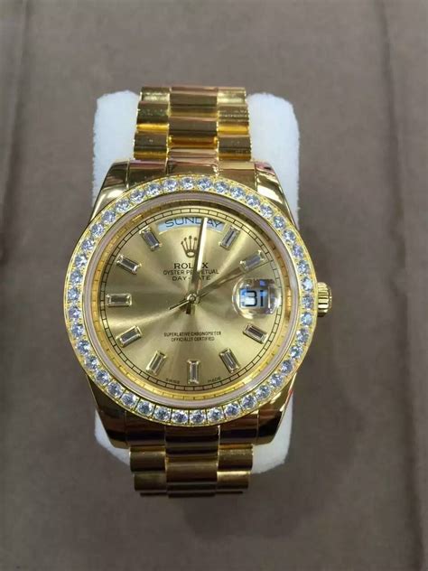 rolex watch gold and silver|Rolex 24k gold watch.